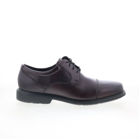 Rockport Charles Road Cap Toe Mens Burgundy Wide Oxfords & Lace Ups Shoes