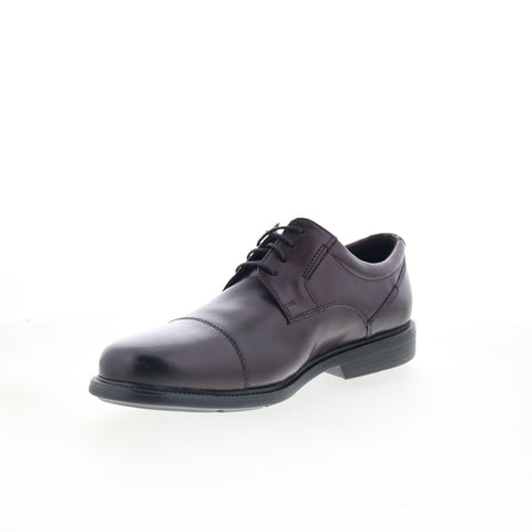 Rockport Charles Road Cap Toe Mens Burgundy Wide Oxfords & Lace Ups Shoes