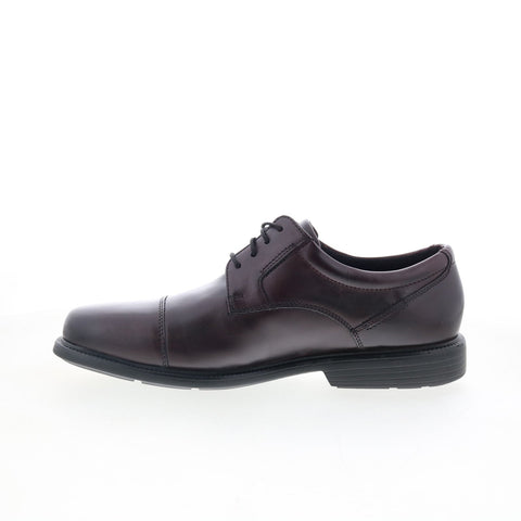 Rockport Charles Road Cap Toe Mens Burgundy Wide Oxfords & Lace Ups Shoes