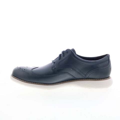 Rockport Garett Wingtip Mens Blue Oxfords & Lace Ups Wingtip & Brogue Shoes