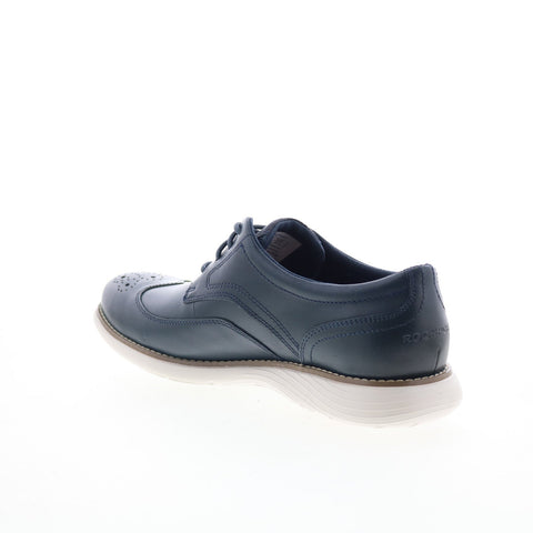 Rockport Garett Wingtip Mens Blue Oxfords & Lace Ups Wingtip & Brogue Shoes