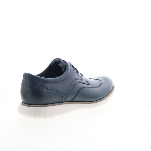 Rockport Garett Wingtip Mens Blue Wide Oxfords Wingtip & Brogue Shoes