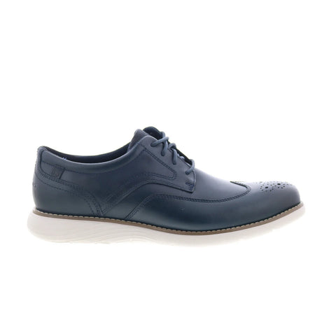 Rockport Garett Wingtip Mens Blue Oxfords & Lace Ups Wingtip & Brogue Shoes