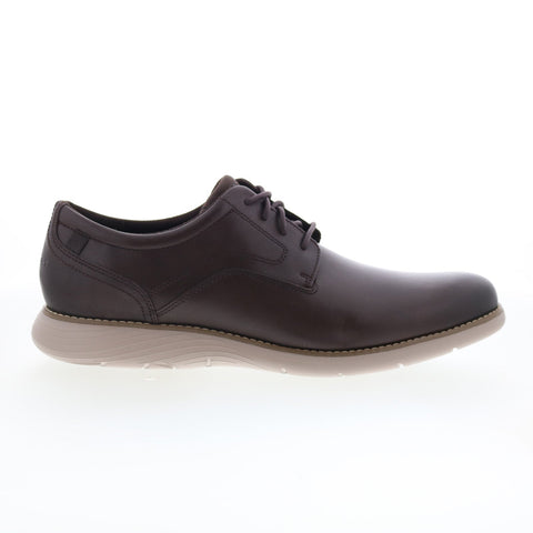 Rockport Garett Plain Toe Mens Brown Wide Oxfords & Lace Ups Plain Toe Shoes
