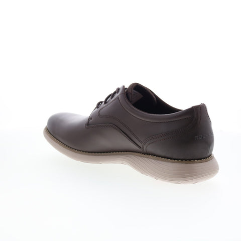 Rockport Garett Plain Toe Mens Brown Wide Oxfords & Lace Ups Plain Toe Shoes