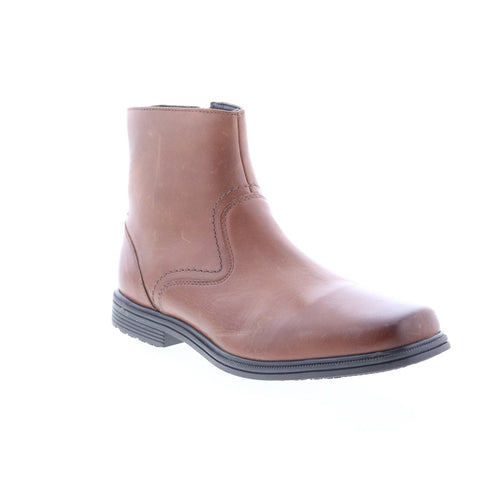 Rockport Taylor Zip Boot CI2624 Mens Brown Leather Zipper Casual Dress Boots