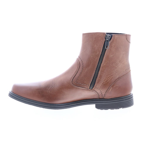 Rockport Taylor Zip Boot CI2624 Mens Brown Leather Zipper Casual Dress Boots