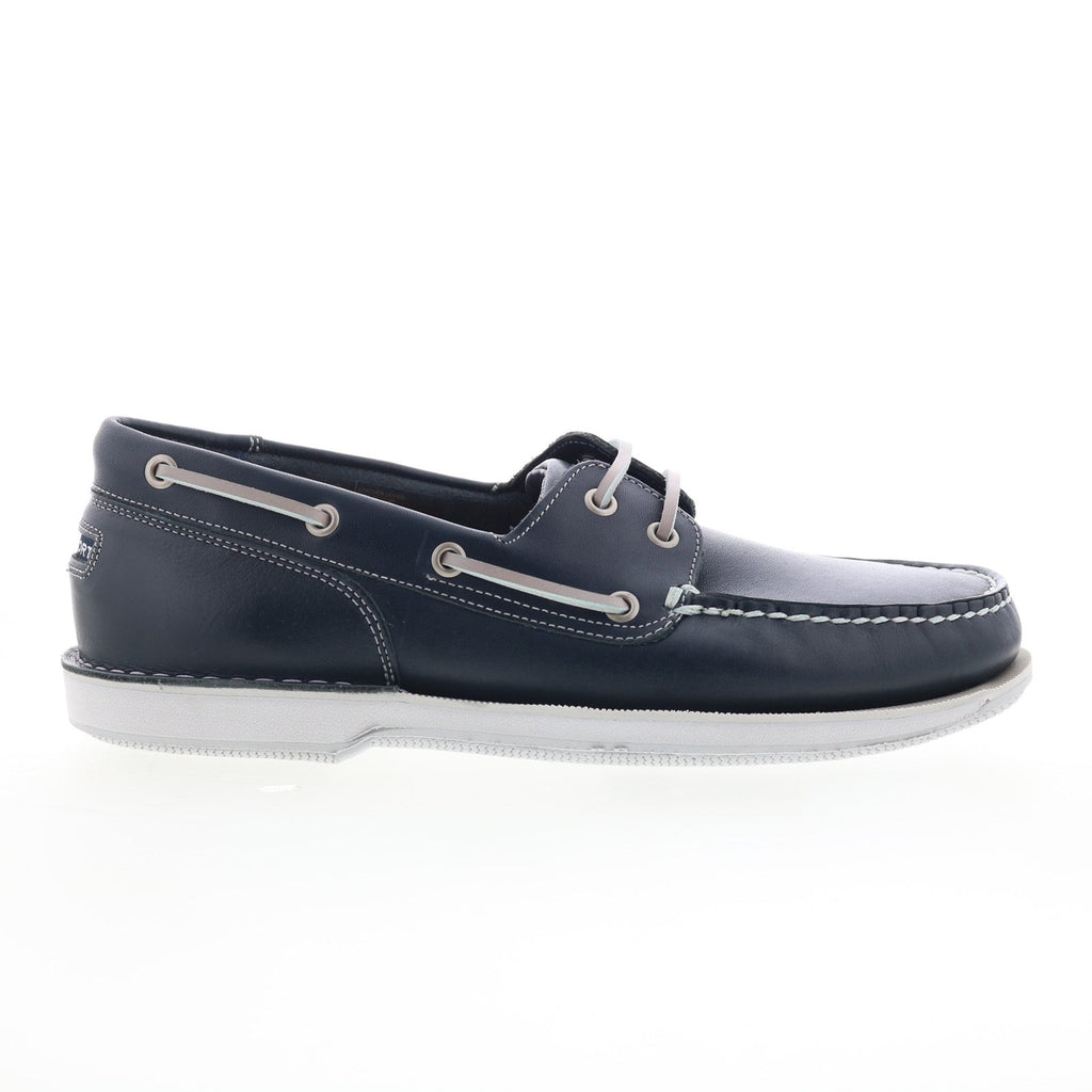 Rockport Perth CI8402 Mens Blue Wide Leather Loafers & Slip Ons Boat S ...
