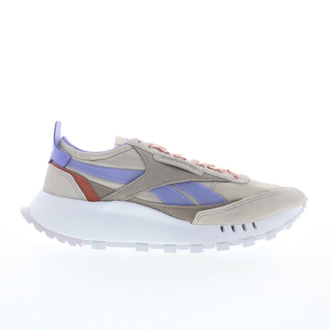 Reebok Classic Legacy Womens Gray Canvas Lace Up Athletic Running Shoes