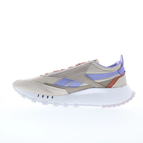Reebok Classic Legacy Womens Gray Canvas Lace Up Athletic Running Shoes