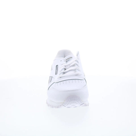 Reebok Classic Leather Womens White Leather Lifestyle Sneakers Shoes