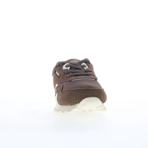 Reebok CL Nylon Toddler Brown Suede Lace Up Lifestyle Sneakers Shoes