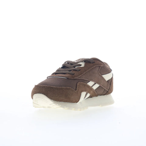 Reebok CL Nylon Toddler Brown Suede Lace Up Lifestyle Sneakers Shoes