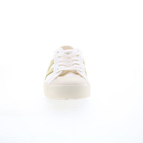 Gola Coaster CLA174 Womens Beige Canvas Lace Up Lifestyle Sneakers Shoes