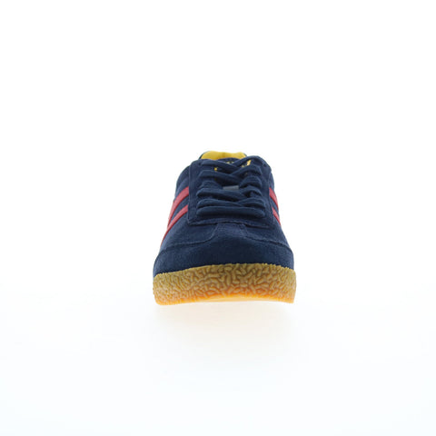Gola Harrier Suede CLA192 Womens Blue Suede Lace Up Lifestyle Sneakers Shoes