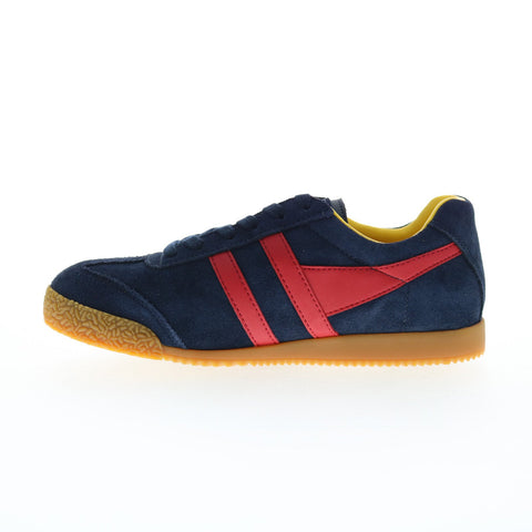Gola Harrier Suede CLA192 Womens Blue Suede Lace Up Lifestyle Sneakers Shoes