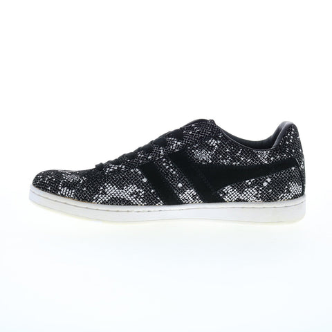 Gola Equipe Reptile CLA265 Womens Black Canvas Lifestyle Sneakers Shoes