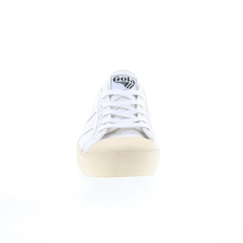 Gola Coaster Leather CLA309 Womens White Canvas Lifestyle Sneakers Shoes