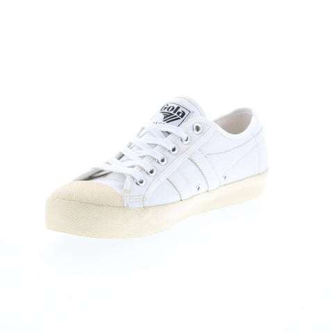 Gola Coaster Leather CLA309 Womens White Canvas Lifestyle Sneakers Shoes