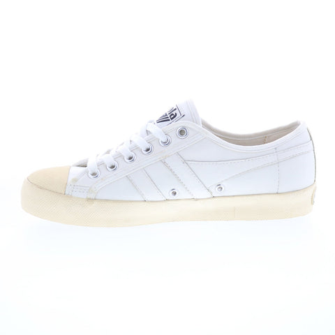 Gola Coaster Leather CLA309 Womens White Canvas Lifestyle Sneakers Shoes
