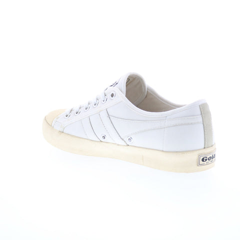 Gola Coaster Leather CLA309 Womens White Canvas Lifestyle Sneakers Shoes