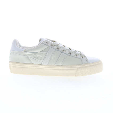 Gola Orchid II Shimmer CLA337 Womens White Leather Lifestyle Sneakers Shoes