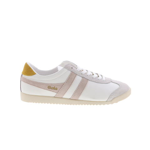 Gola Bullet Pure CLA366 Womens White Suede Lifestyle Sneakers Shoes