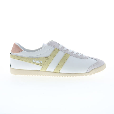 Gola Bullet Pure CLA366 Womens White Leather Lifestyle Sneakers Shoes