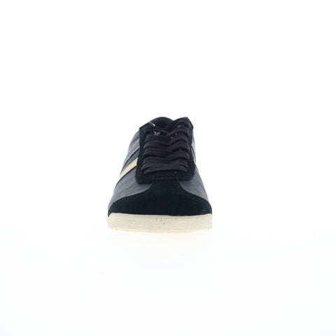Gola Bullet Trident CLA412 Womens Black Leather Lifestyle Sneakers Shoes