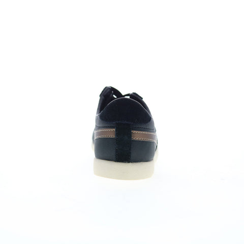 Gola Bullet Trident CLA412 Womens Black Leather Lifestyle Sneakers Shoes