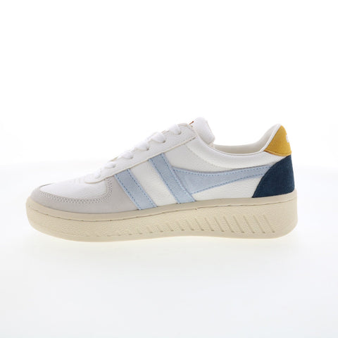 Gola Grandslam Trident CLA415 Womens White Suede Lifestyle Sneakers Shoes