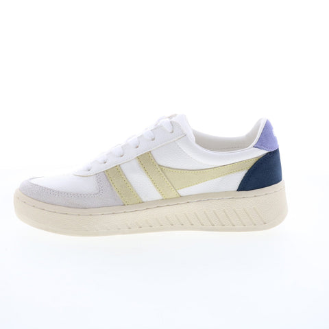Gola Grandslam Trident CLA415 Womens White Suede Lifestyle Sneakers Shoes