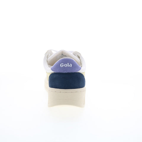 Gola Grandslam Trident CLA415 Womens White Suede Lifestyle Sneakers Shoes