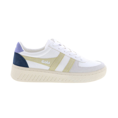 Gola Grandslam Trident CLA415 Womens White Suede Lifestyle Sneakers Shoes