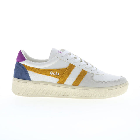Gola Grandslam Trident CLA415 Womens White Leather Lifestyle Sneakers Shoes