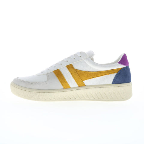 Gola Grandslam Trident CLA415 Womens White Leather Lifestyle Sneakers Shoes