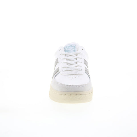 Gola Grandslam Trident CLA415 Womens White Suede Lifestyle Sneakers Shoes