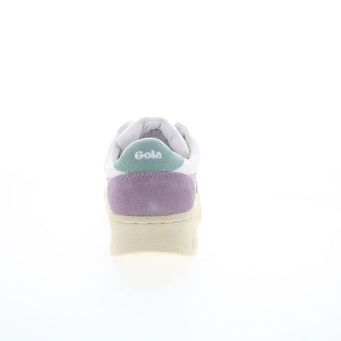 Gola Grandslam Trident CLA415 Womens White Suede Lifestyle Sneakers Shoes