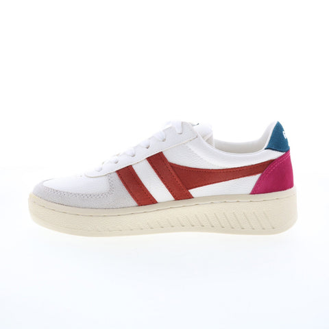 Gola Grandslam Trident CLA415 Womens White Suede Lifestyle Sneakers Shoes