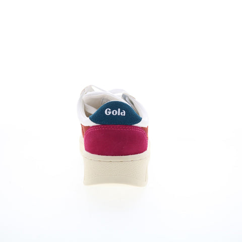 Gola Grandslam Trident CLA415 Womens White Suede Lifestyle Sneakers Shoes