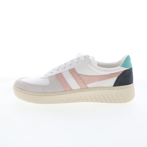 Gola Grandslam Trident CLA415 Womens White Suede Lifestyle Sneakers Shoes