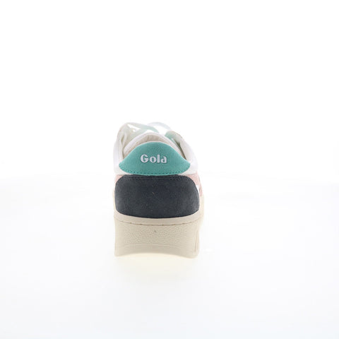 Gola Grandslam Trident CLA415 Womens White Suede Lifestyle Sneakers Shoes