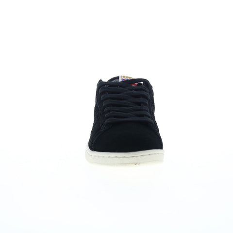 Gola Equipe Suede CLA495 Womens Black Suede Lace Up Lifestyle Sneakers Shoes