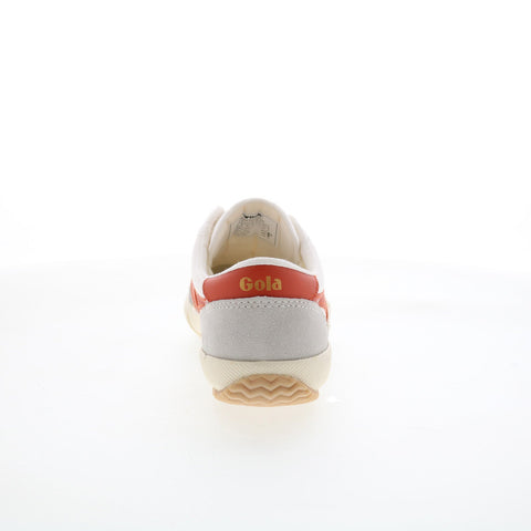 Gola Badminton CLA548 Womens White Suede Lace Up Lifestyle Sneakers Shoes