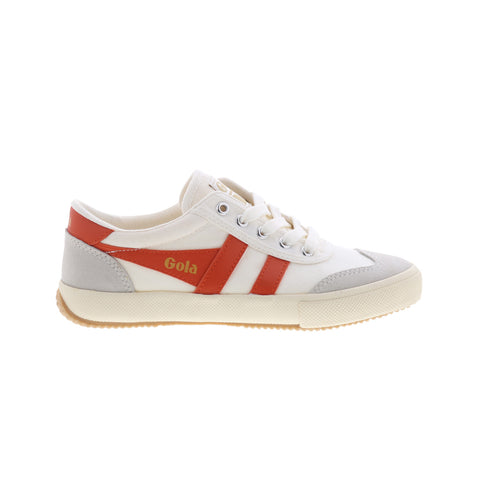Gola Badminton CLA548 Womens White Suede Lace Up Lifestyle Sneakers Shoes