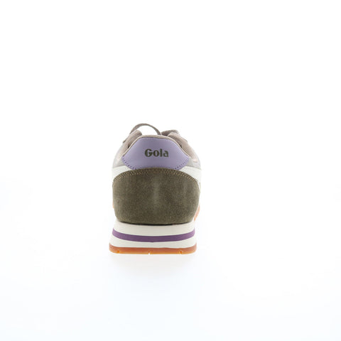 Gola Daytona CLA592 Womens Brown Suede Lace Up Lifestyle Sneakers Shoes