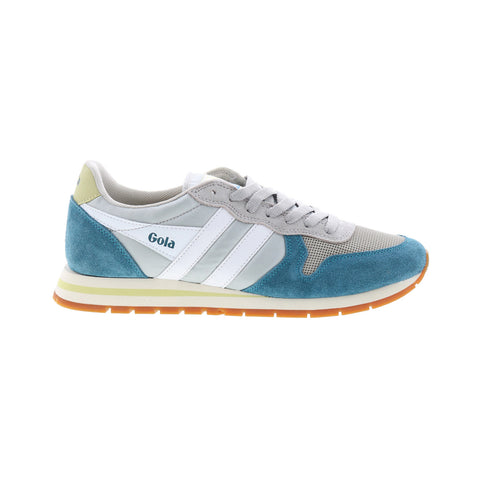 Gola Daytona CLA592 Womens Gray Suede Lace Up Lifestyle Sneakers Shoes
