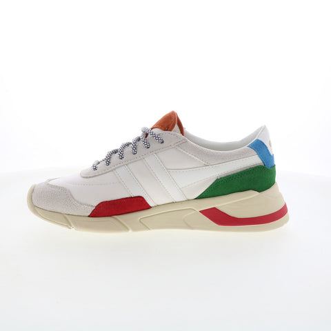 Gola Eclipse Trident CLA596 Womens White Suede Lifestyle Sneakers Shoes
