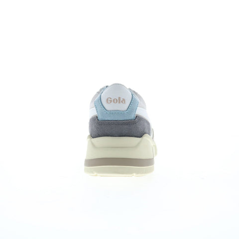 Gola Eclipse Trident CLA596 Womens White Leather Lifestyle Sneakers Shoes