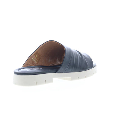 Miz Mooz Claribel Womens Black Leather Slip On Slides Sandals Shoes